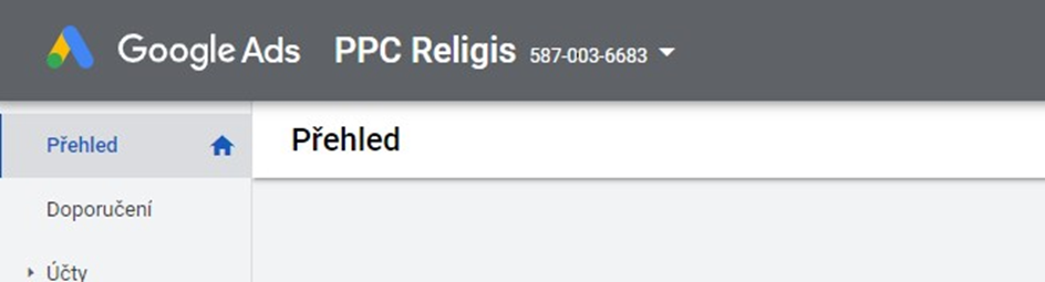 Číslo Google Ads účtu